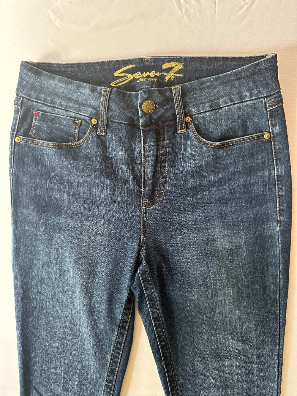 Seven7 High Waisted Skinny Jeans Tummyless Blue Denim Size 8